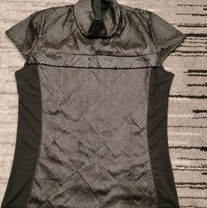 Pleather and cotton top